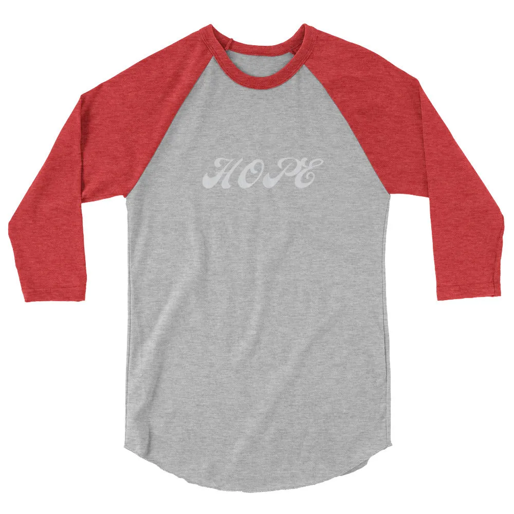 Discover HOPE 3/4 Sleeve Raglan Shirt - Message of Support