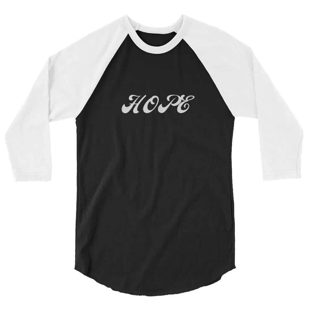 Discover HOPE 3/4 Sleeve Raglan Shirt - Message of Support