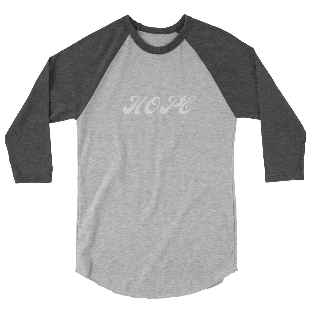 Discover HOPE 3/4 Sleeve Raglan Shirt - Message of Support