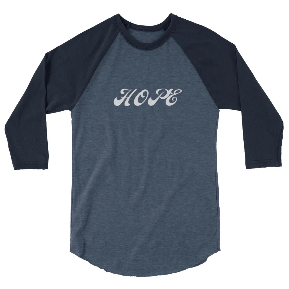 Discover HOPE 3/4 Sleeve Raglan Shirt - Message of Support