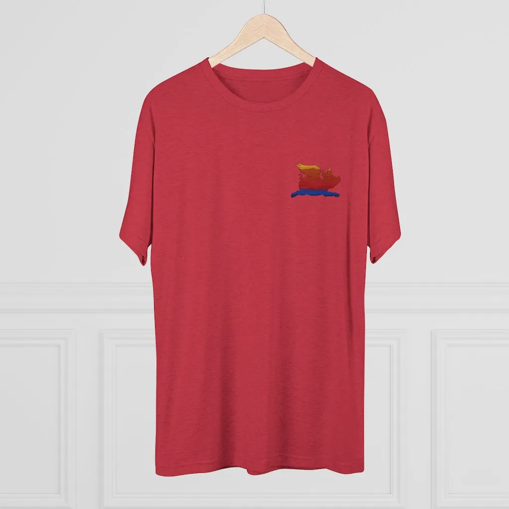 E-2 Sunset Theme - No Words Men's Tri-Blend Crew Tee