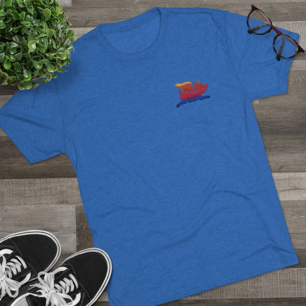 E-2 Sunset Theme - No Words Men's Tri-Blend Crew Tee