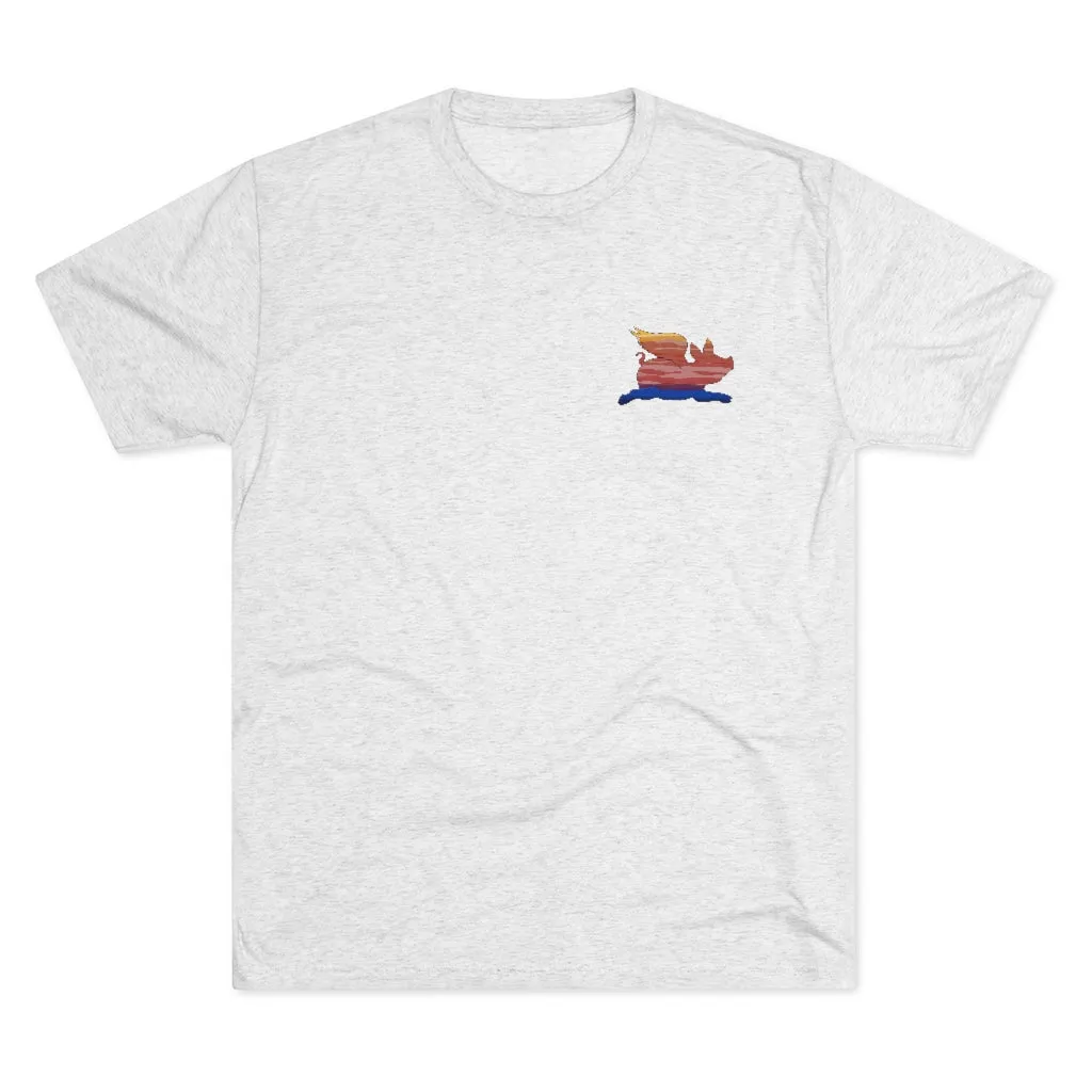 E-2 Sunset Theme - No Words Men's Tri-Blend Crew Tee