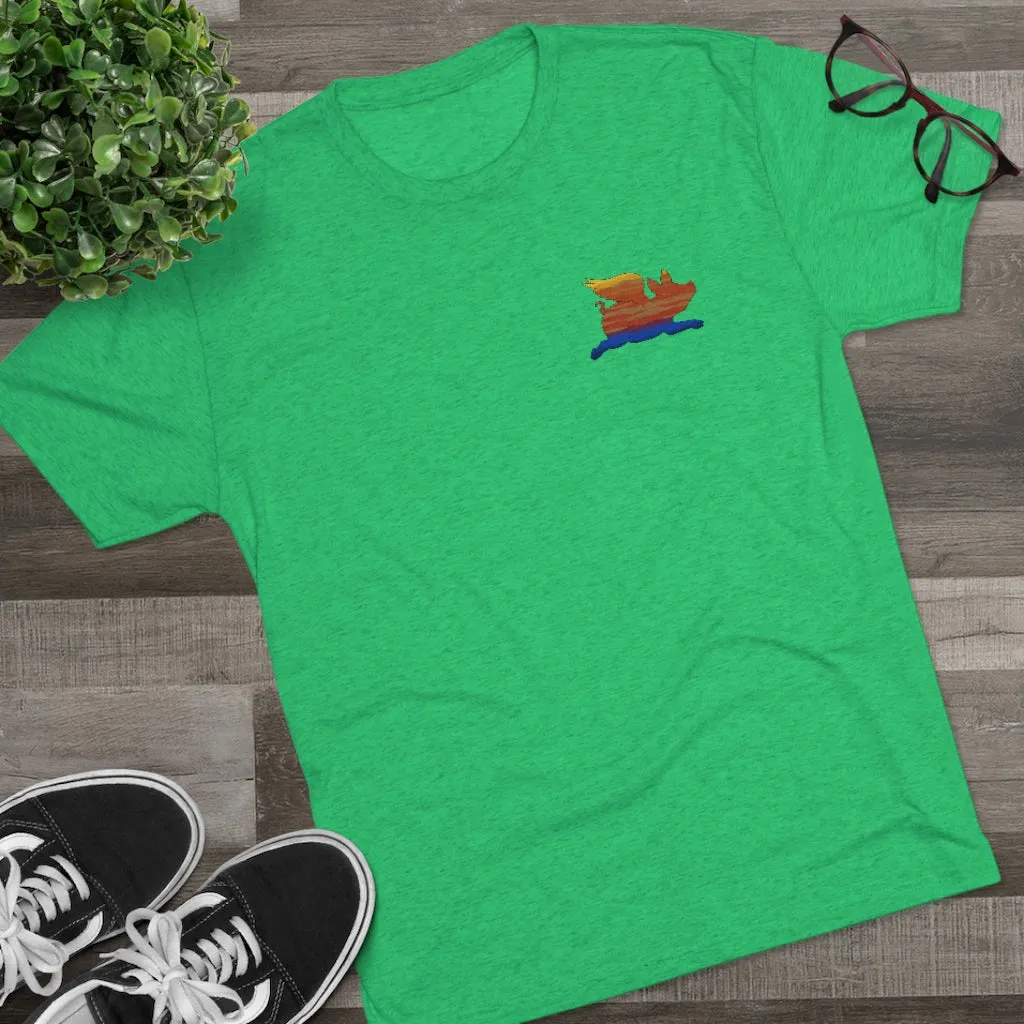 E-2 Sunset Theme - No Words Men's Tri-Blend Crew Tee