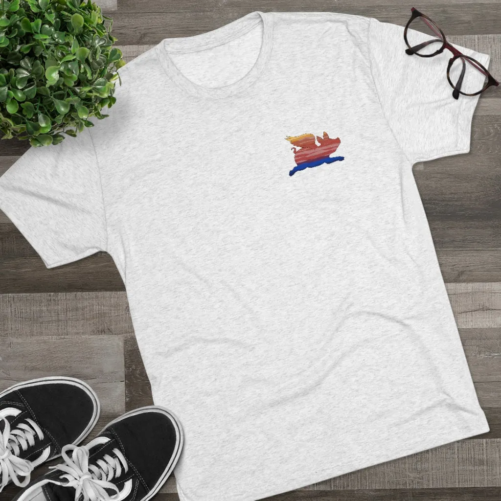 E-2 Sunset Theme - No Words Men's Tri-Blend Crew Tee