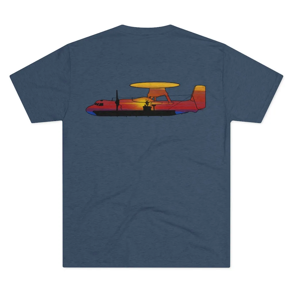E-2 Sunset Theme - No Words Men's Tri-Blend Crew Tee