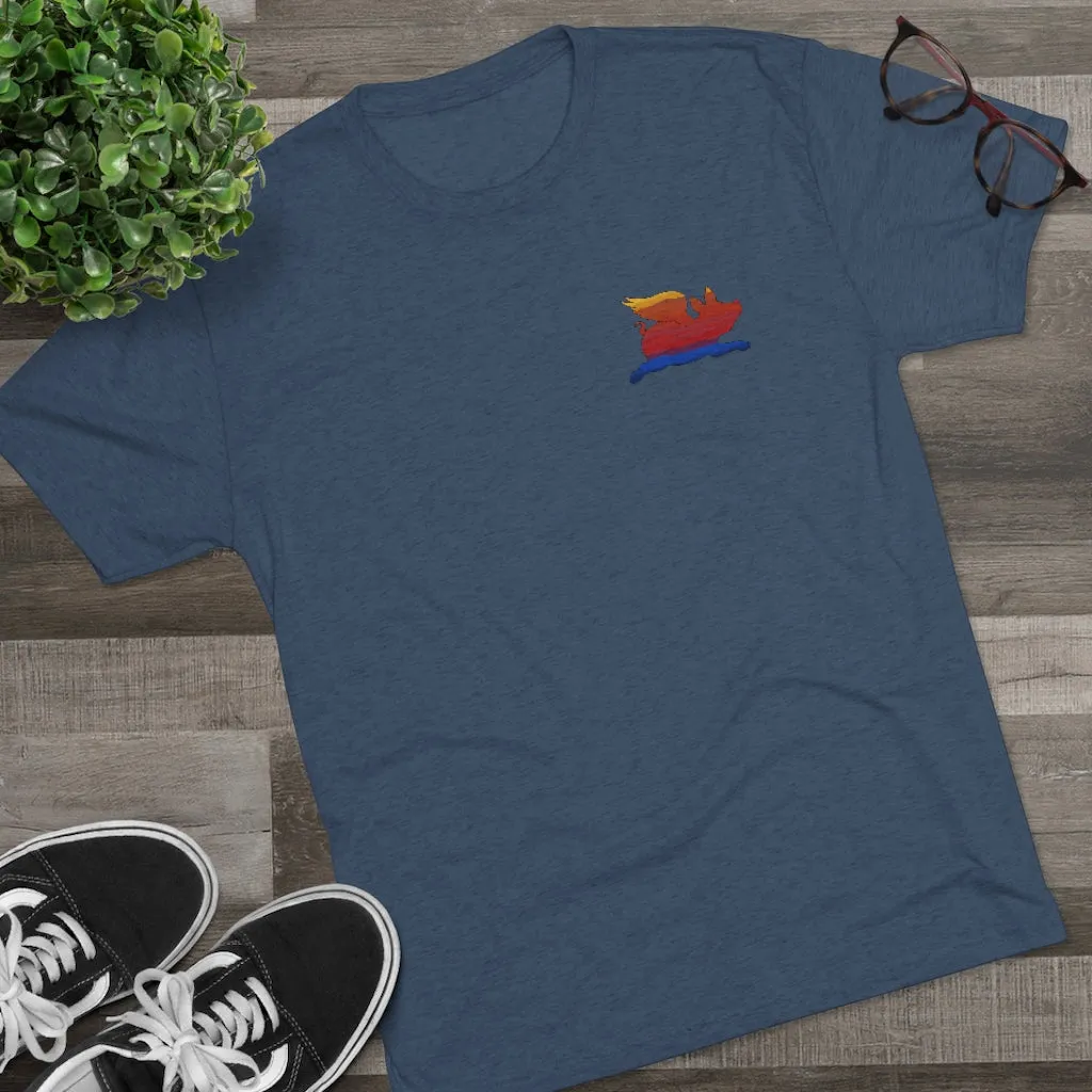 E-2 Sunset Theme - No Words Men's Tri-Blend Crew Tee