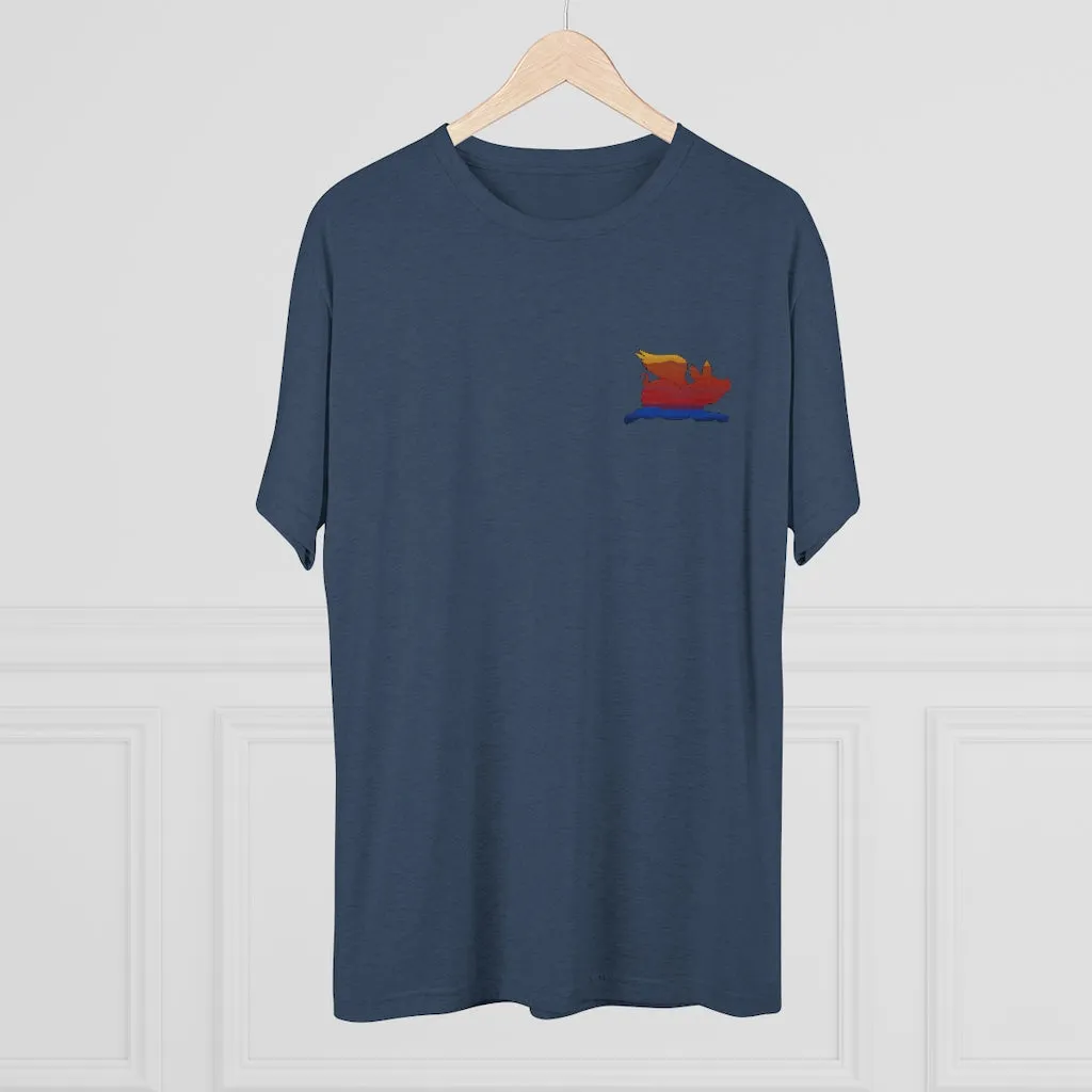 E-2 Sunset Theme - No Words Men's Tri-Blend Crew Tee