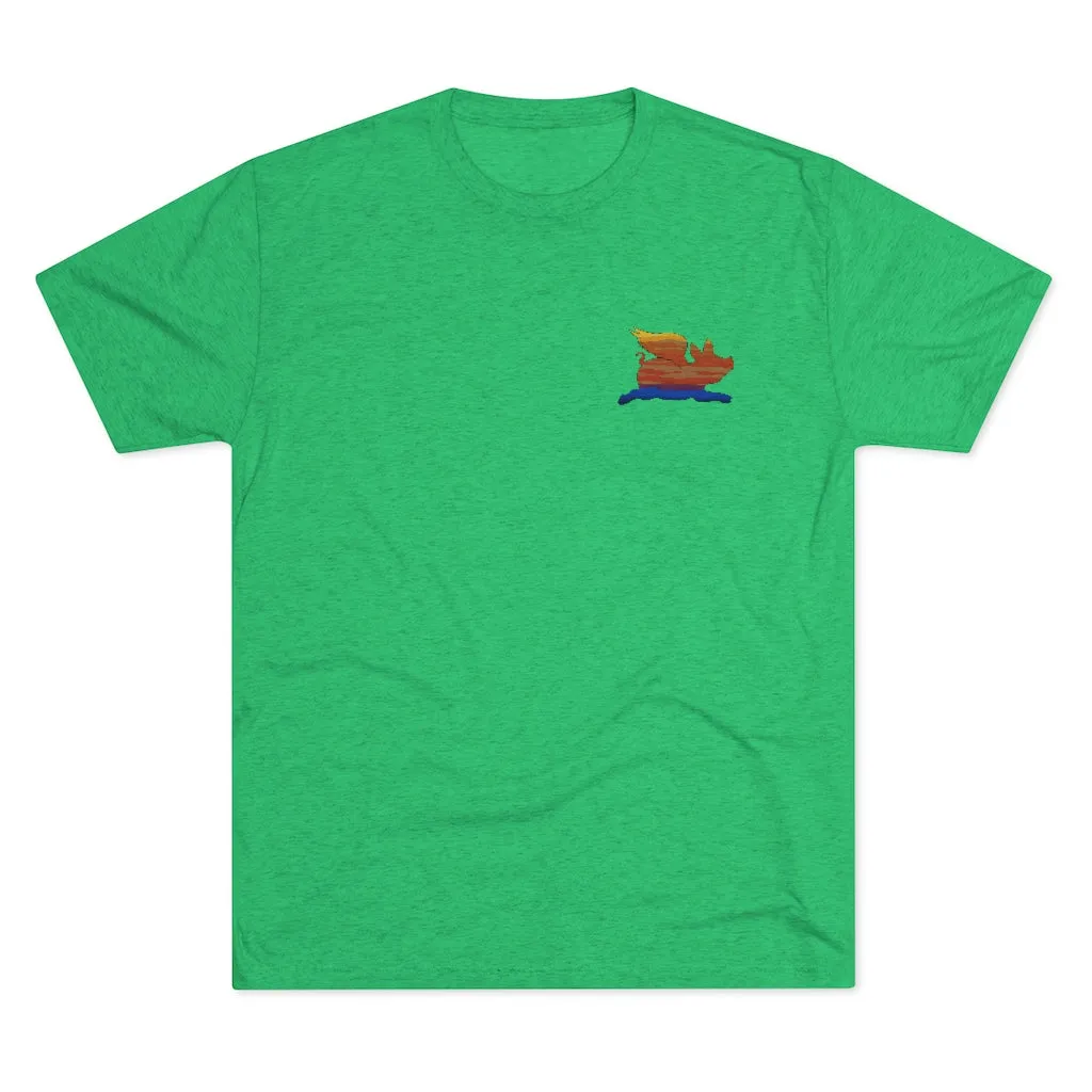 E-2 Sunset Theme - No Words Men's Tri-Blend Crew Tee