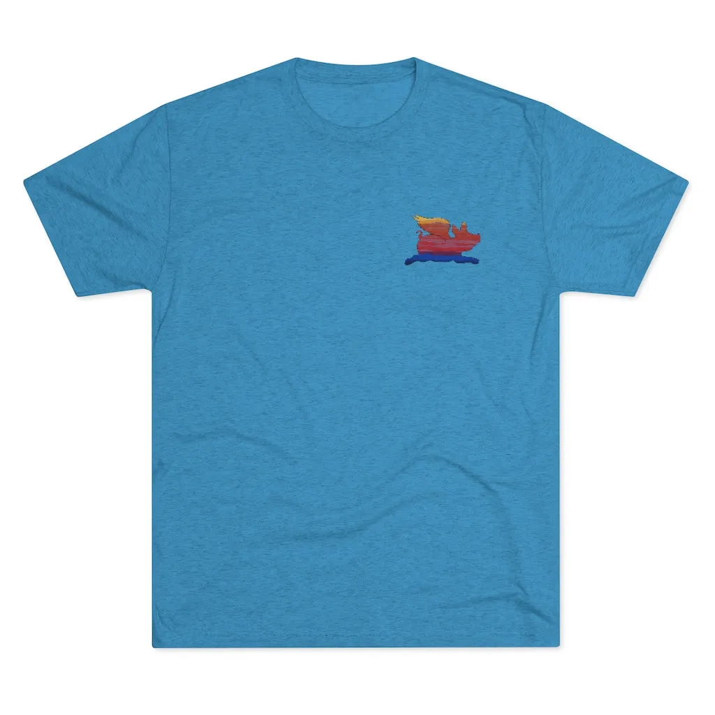 E-2 Sunset Theme - No Words Men's Tri-Blend Crew Tee