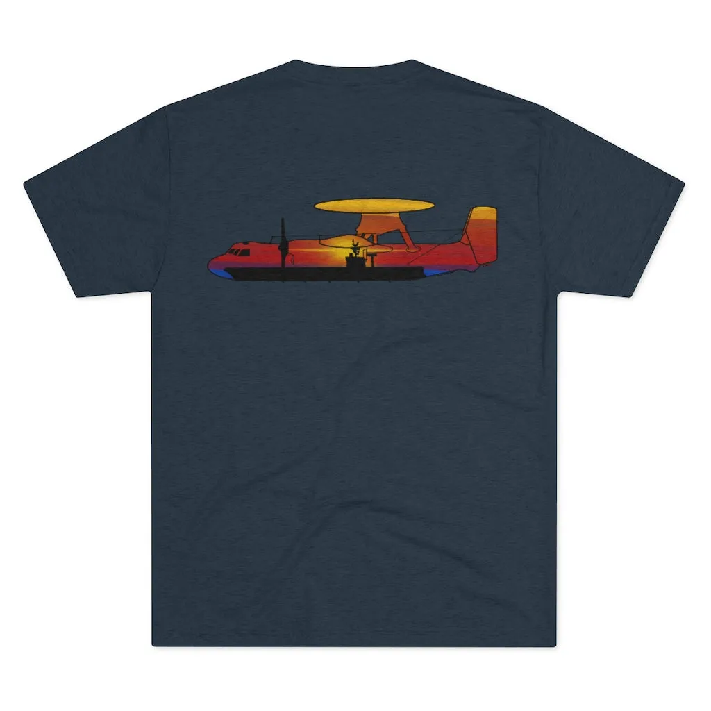 E-2 Sunset Theme - No Words Men's Tri-Blend Crew Tee