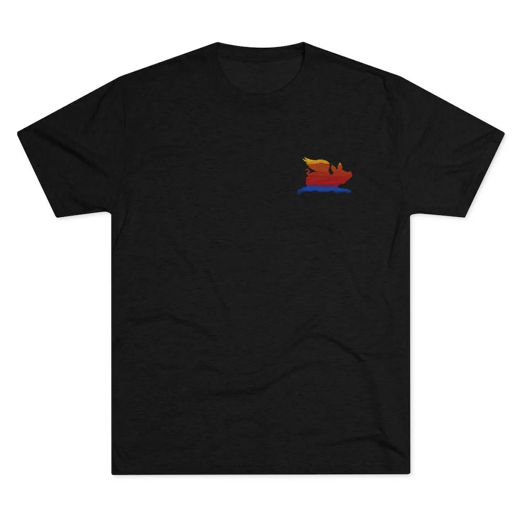 E-2 Sunset Theme - No Words Men's Tri-Blend Crew Tee