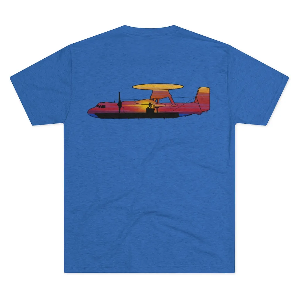E-2 Sunset Theme - No Words Men's Tri-Blend Crew Tee