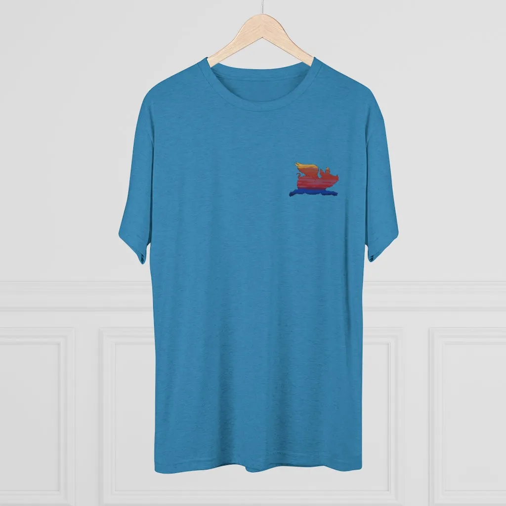 E-2 Sunset Theme - No Words Men's Tri-Blend Crew Tee