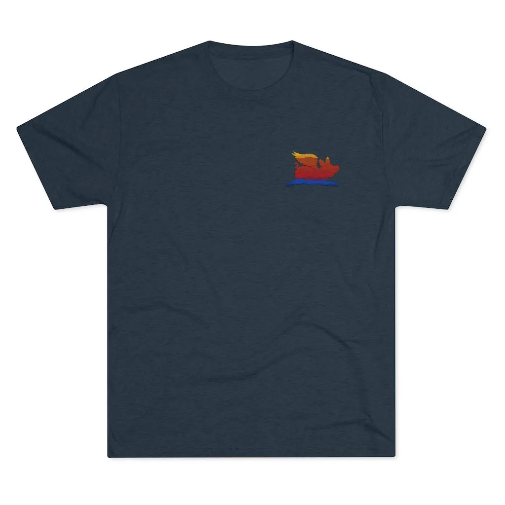 E-2 Sunset Theme - No Words Men's Tri-Blend Crew Tee