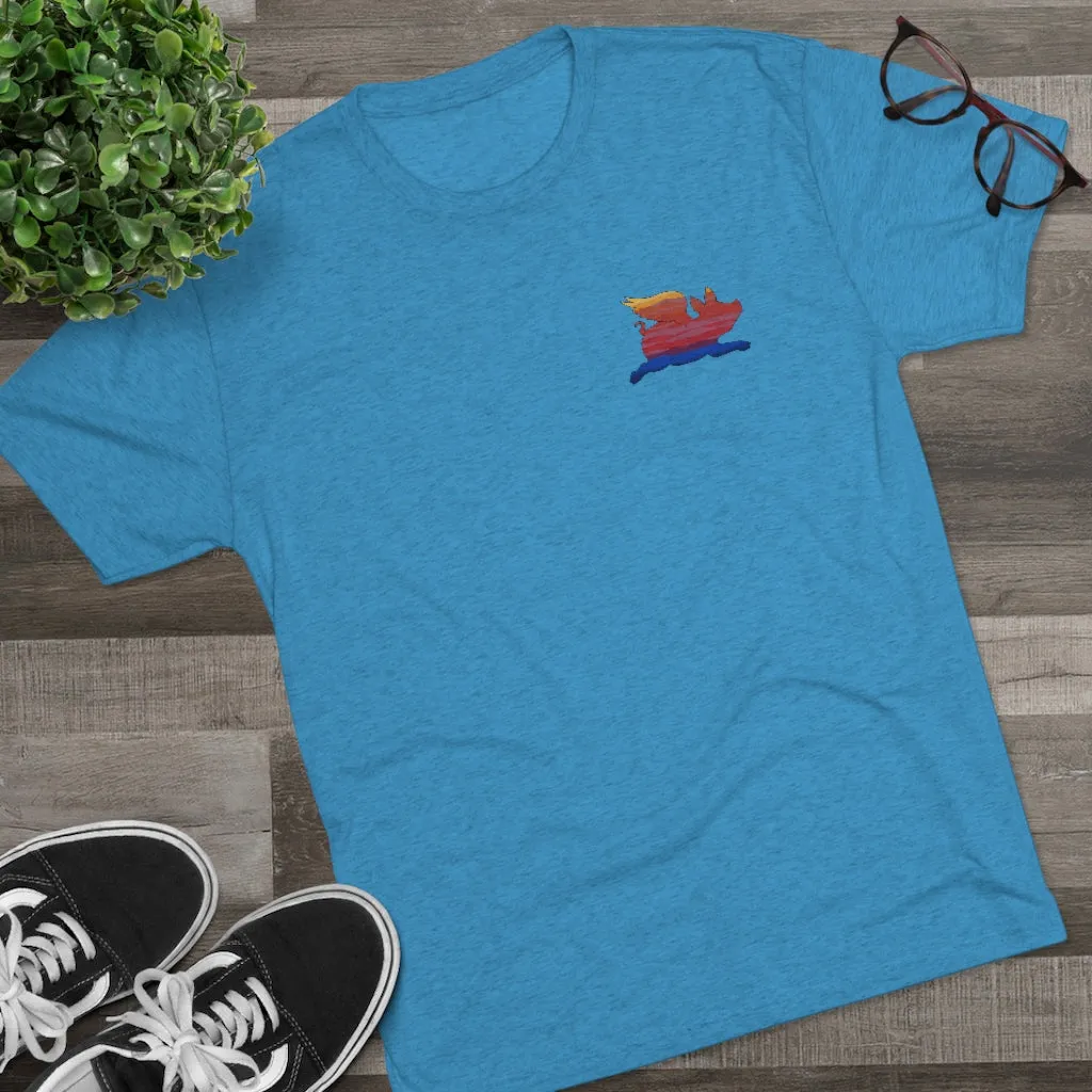 E-2 Sunset Theme - No Words Men's Tri-Blend Crew Tee
