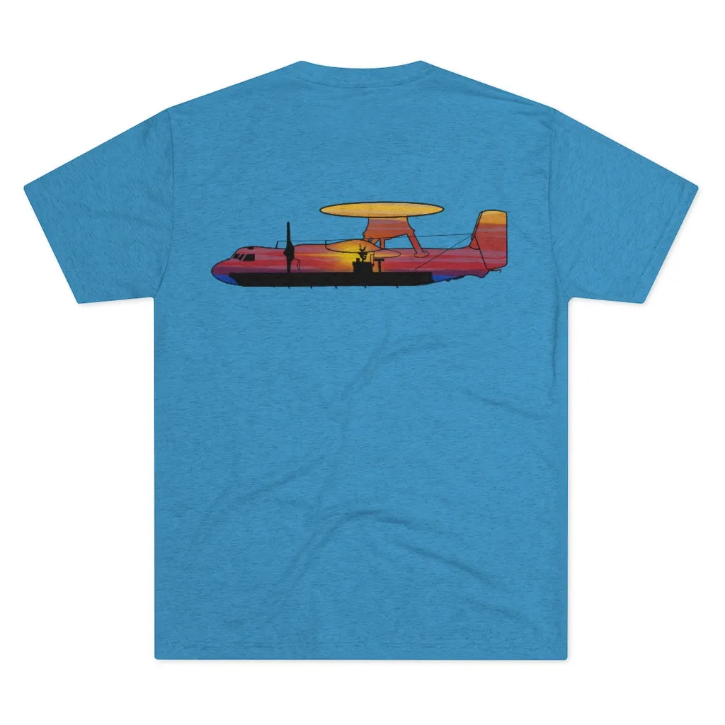 E-2 Sunset Theme - No Words Men's Tri-Blend Crew Tee