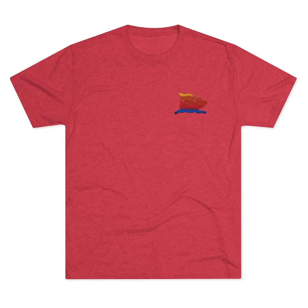 E-2 Sunset Theme - No Words Men's Tri-Blend Crew Tee