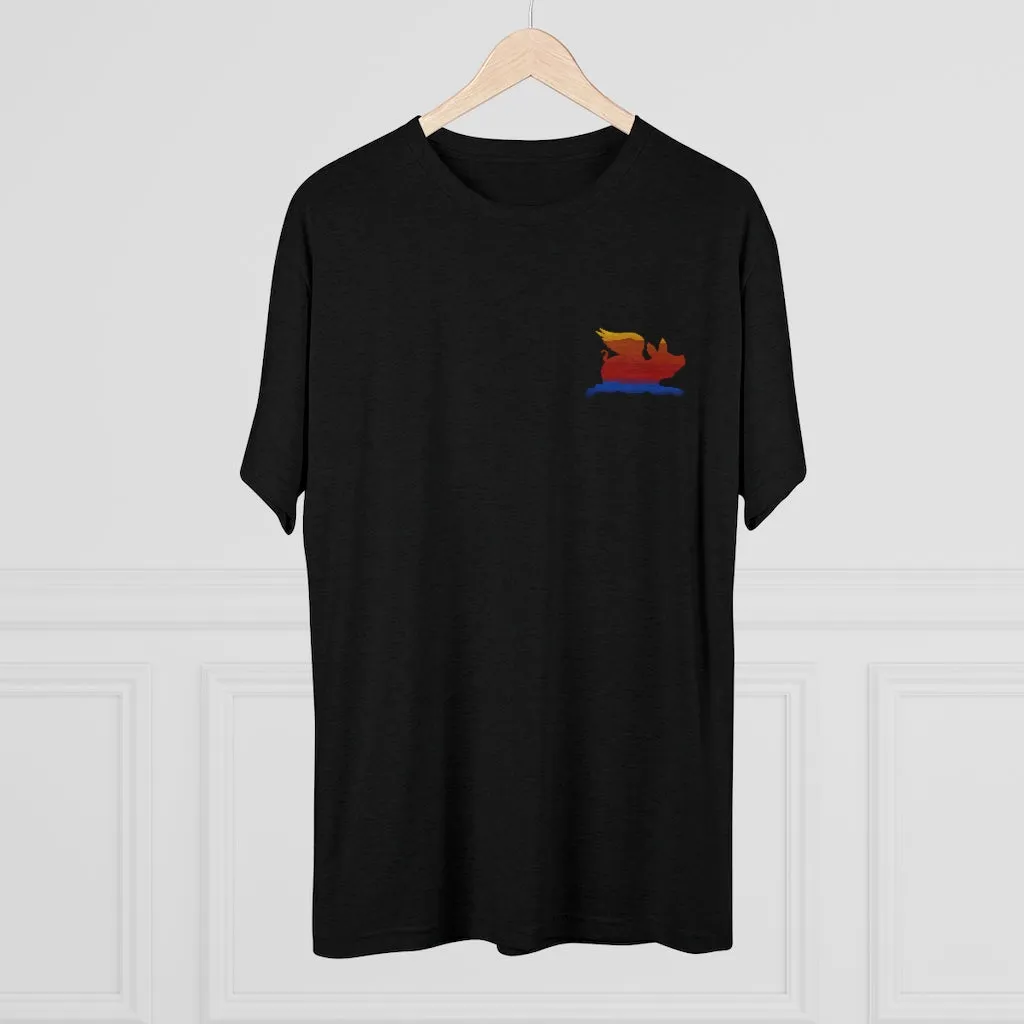 E-2 Sunset Theme - No Words Men's Tri-Blend Crew Tee