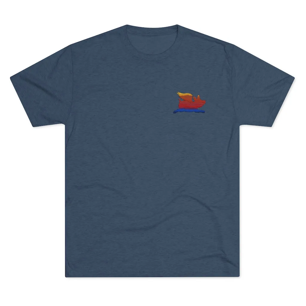 E-2 Sunset Theme - No Words Men's Tri-Blend Crew Tee