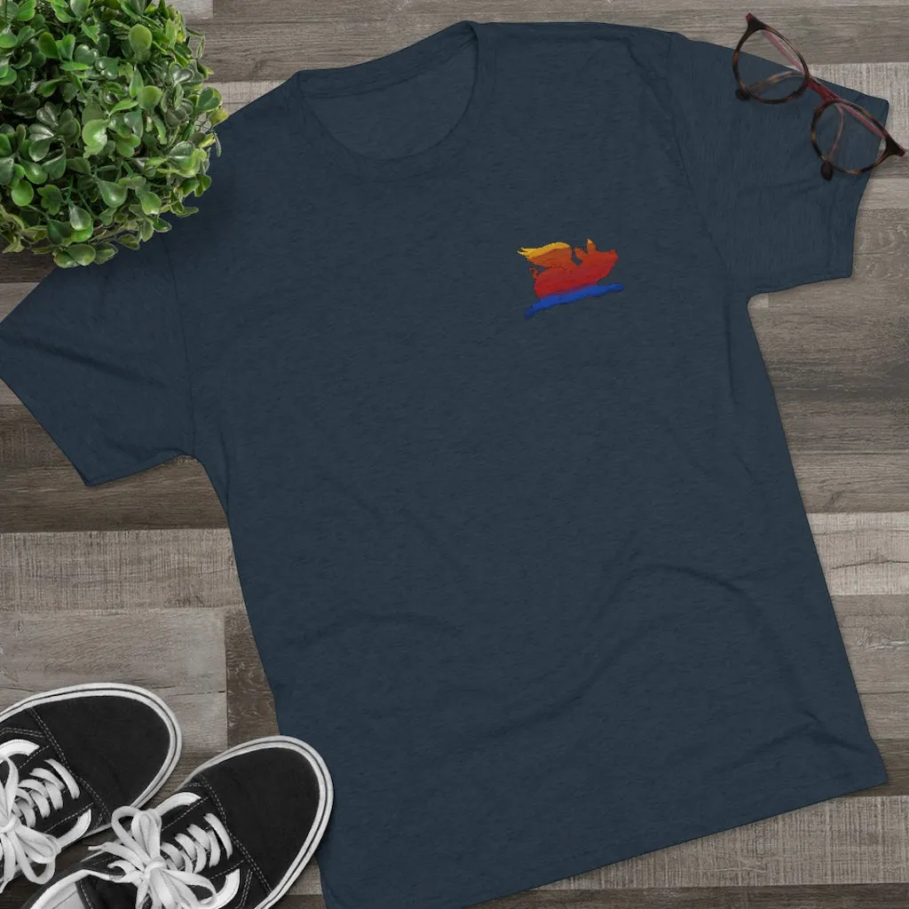 E-2 Sunset Theme - No Words Men's Tri-Blend Crew Tee