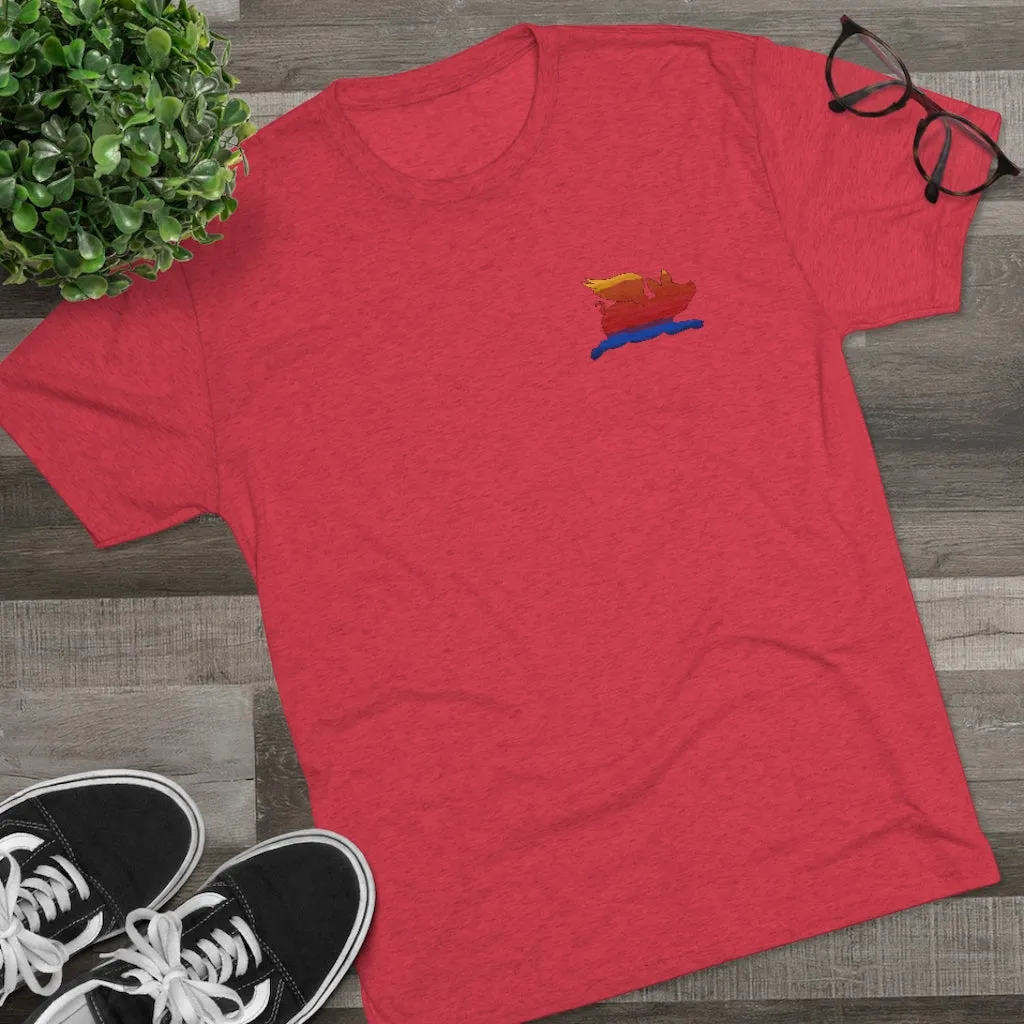E-2 Sunset Theme - No Words Men's Tri-Blend Crew Tee