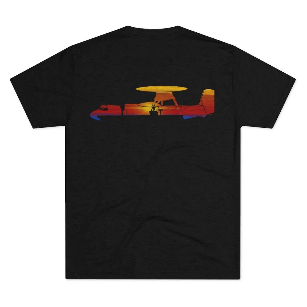E-2 Sunset Theme - No Words Men's Tri-Blend Crew Tee