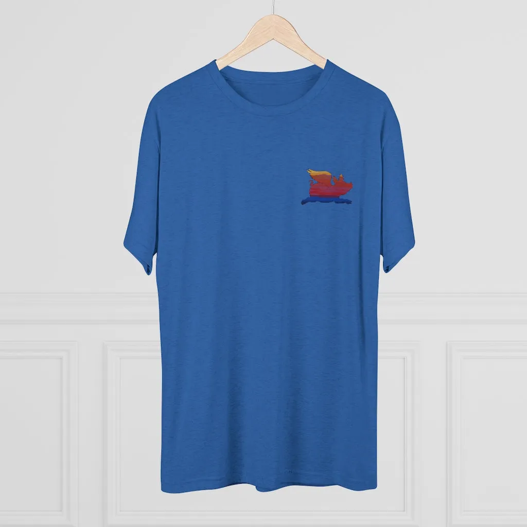 E-2 Sunset Theme - No Words Men's Tri-Blend Crew Tee