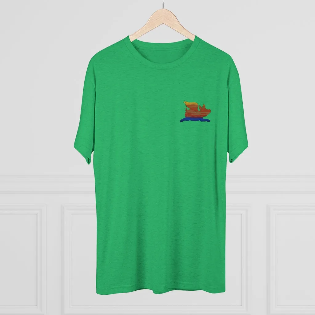 E-2 Sunset Theme - No Words Men's Tri-Blend Crew Tee