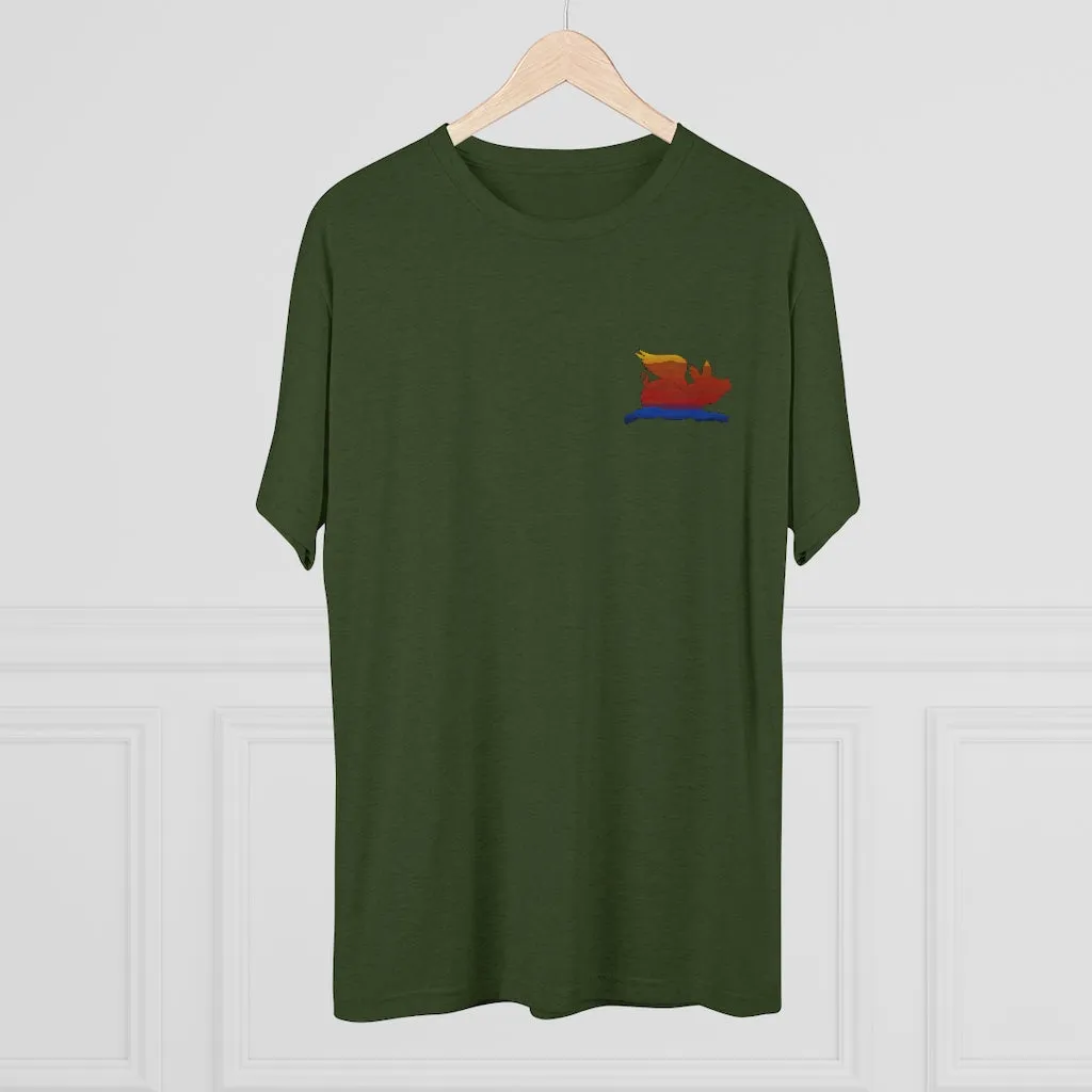 E-2 Sunset Theme - No Words Men's Tri-Blend Crew Tee