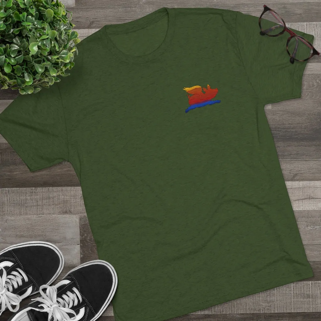 E-2 Sunset Theme - No Words Men's Tri-Blend Crew Tee