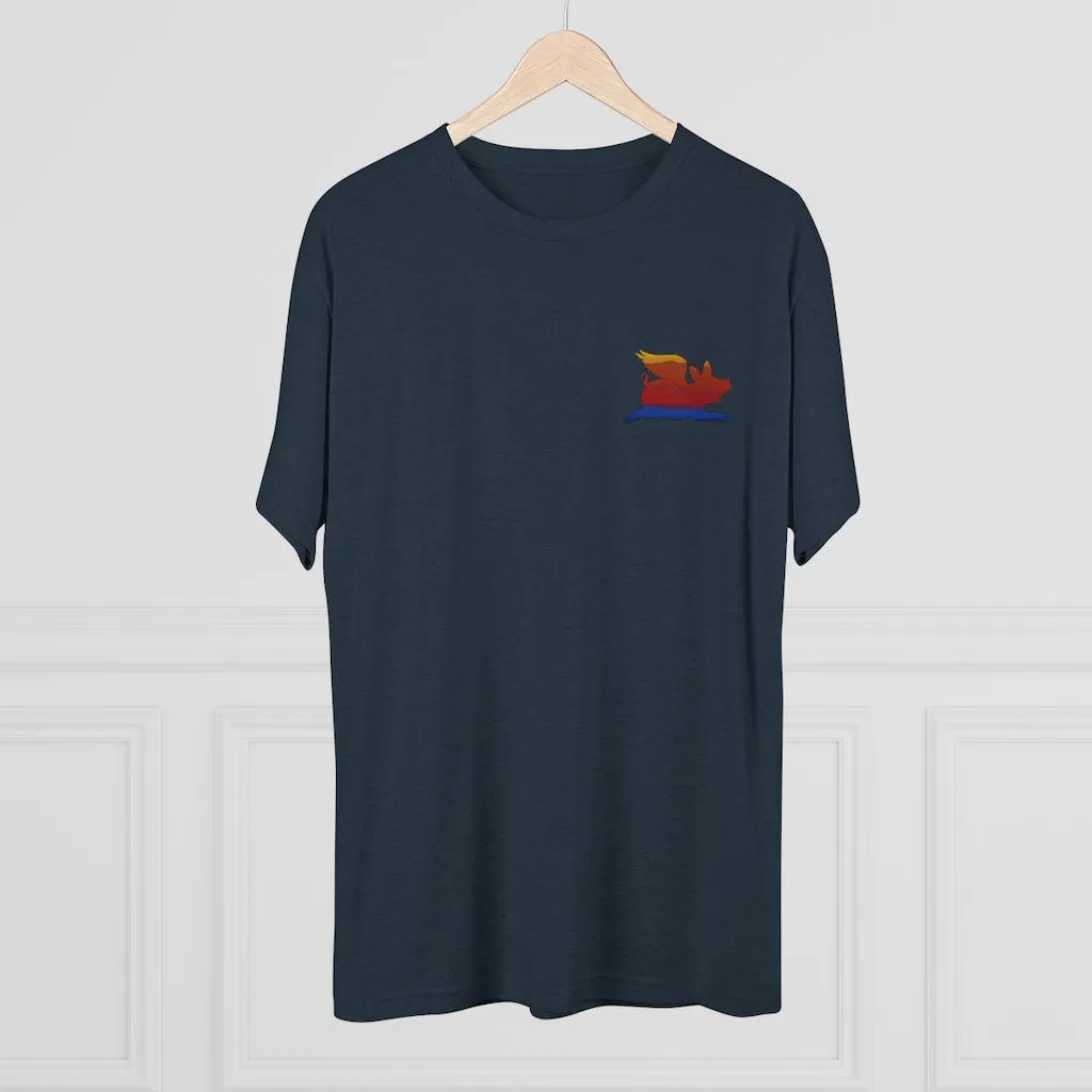 E-2 Sunset Theme - No Words Men's Tri-Blend Crew Tee