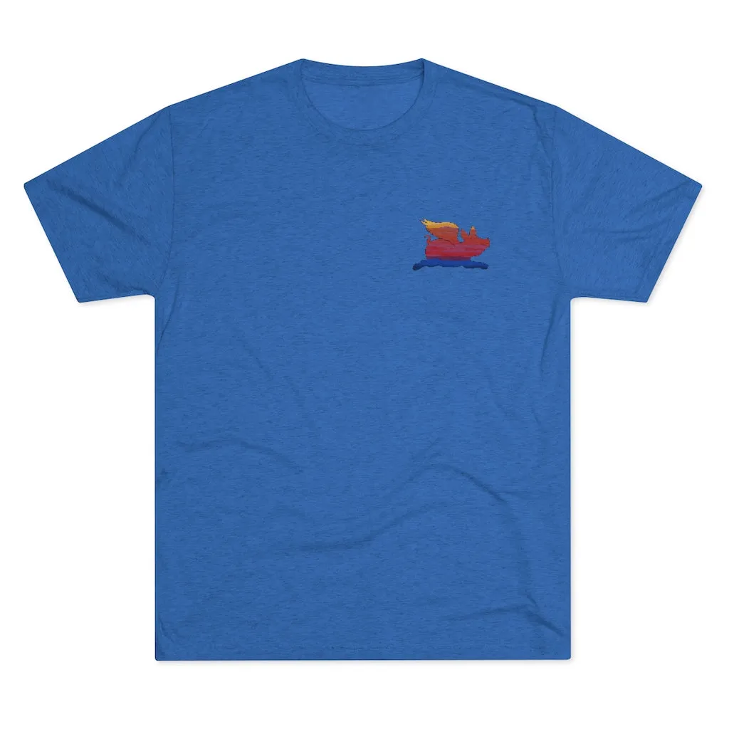 E-2 Sunset Theme - No Words Men's Tri-Blend Crew Tee