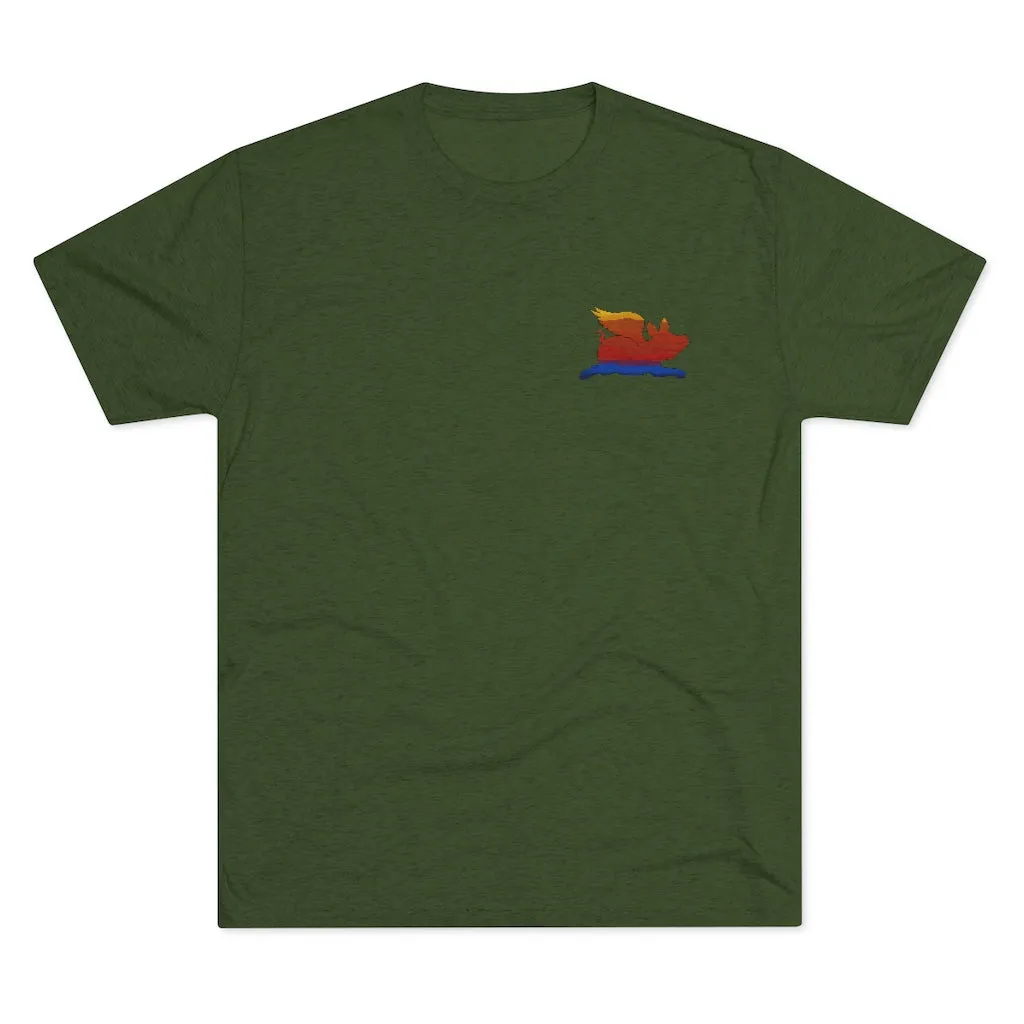 E-2 Sunset Theme - No Words Men's Tri-Blend Crew Tee