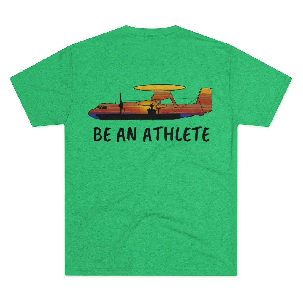 E-2 Sunset Theme - "Be An Athlete" Men's Tri-Blend Crew Tee