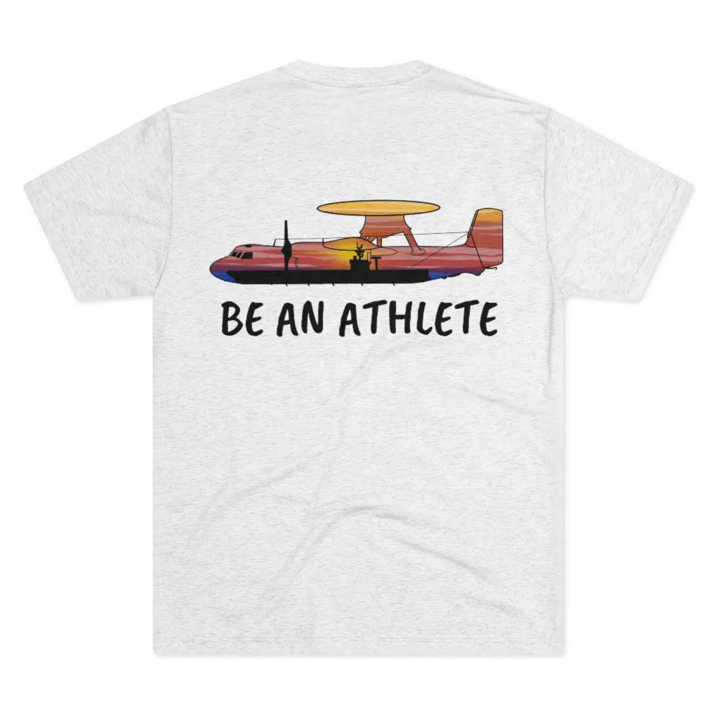 E-2 Sunset Theme - "Be An Athlete" Men's Tri-Blend Crew Tee