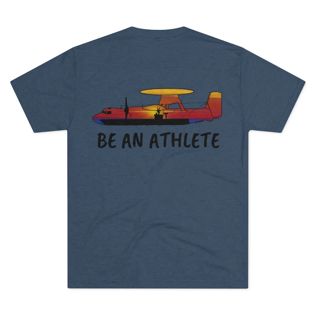 E-2 Sunset Theme - "Be An Athlete" Men's Tri-Blend Crew Tee