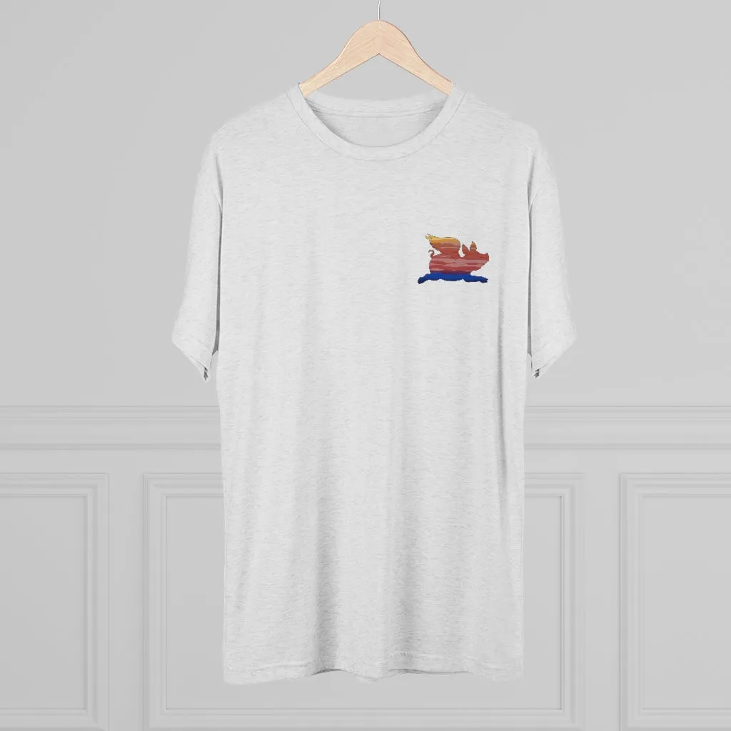 E-2 Sunset Theme - "Be An Athlete" Men's Tri-Blend Crew Tee