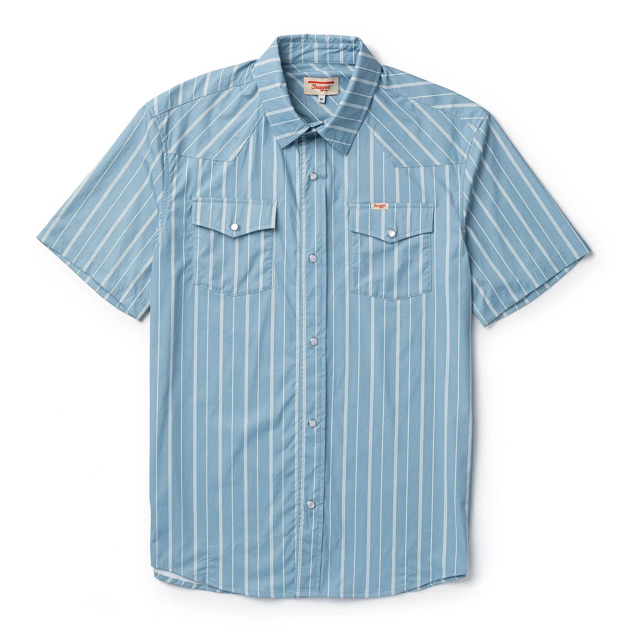 El Ranchero S/S Shirt | Slate Blue Stripe | Seager Co.