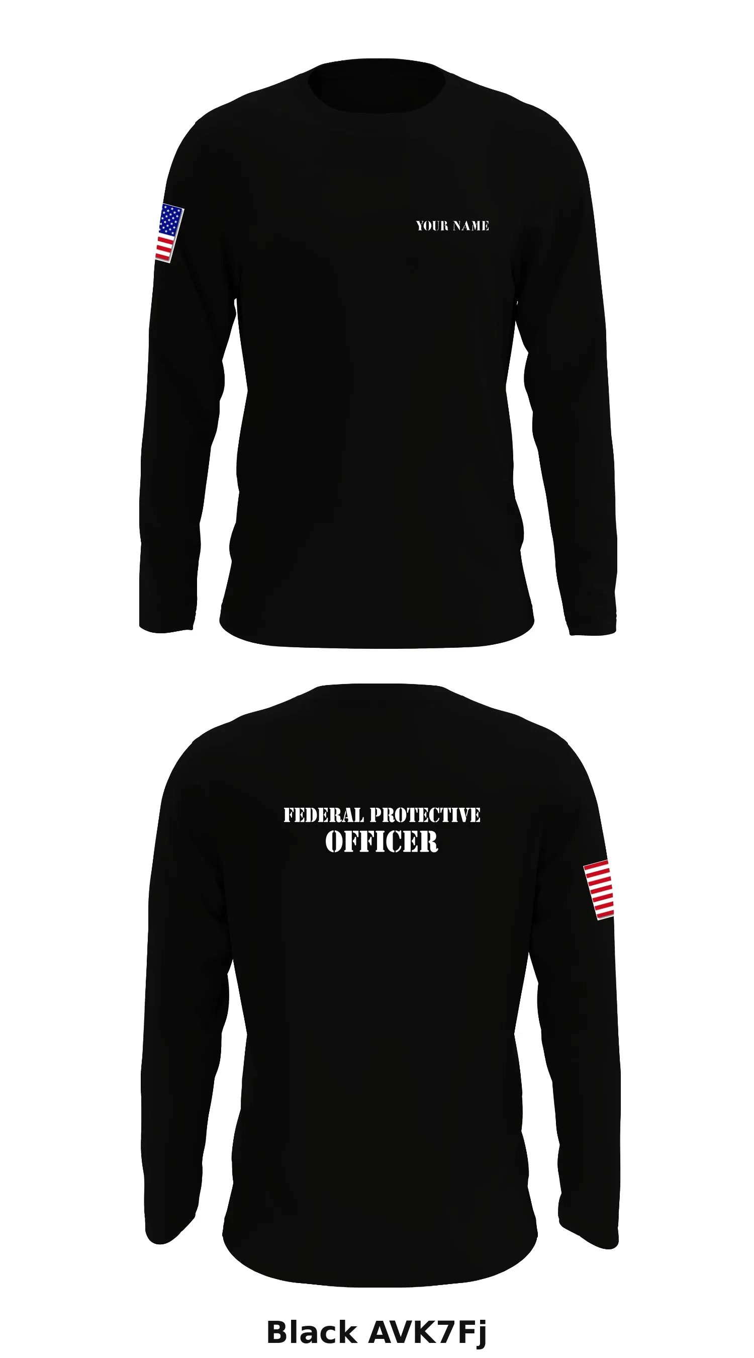 Federal protective security officer  Store 1 Core Men's LS Performance Tee - AVK7Fj