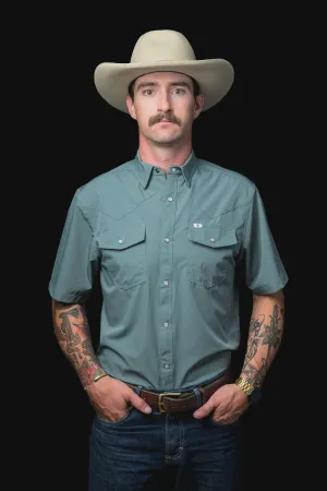 Ferrell - Aqua Short Sleeve Snap Shirt
