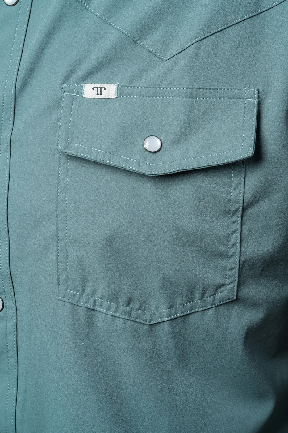 Ferrell - Aqua Short Sleeve Snap Shirt