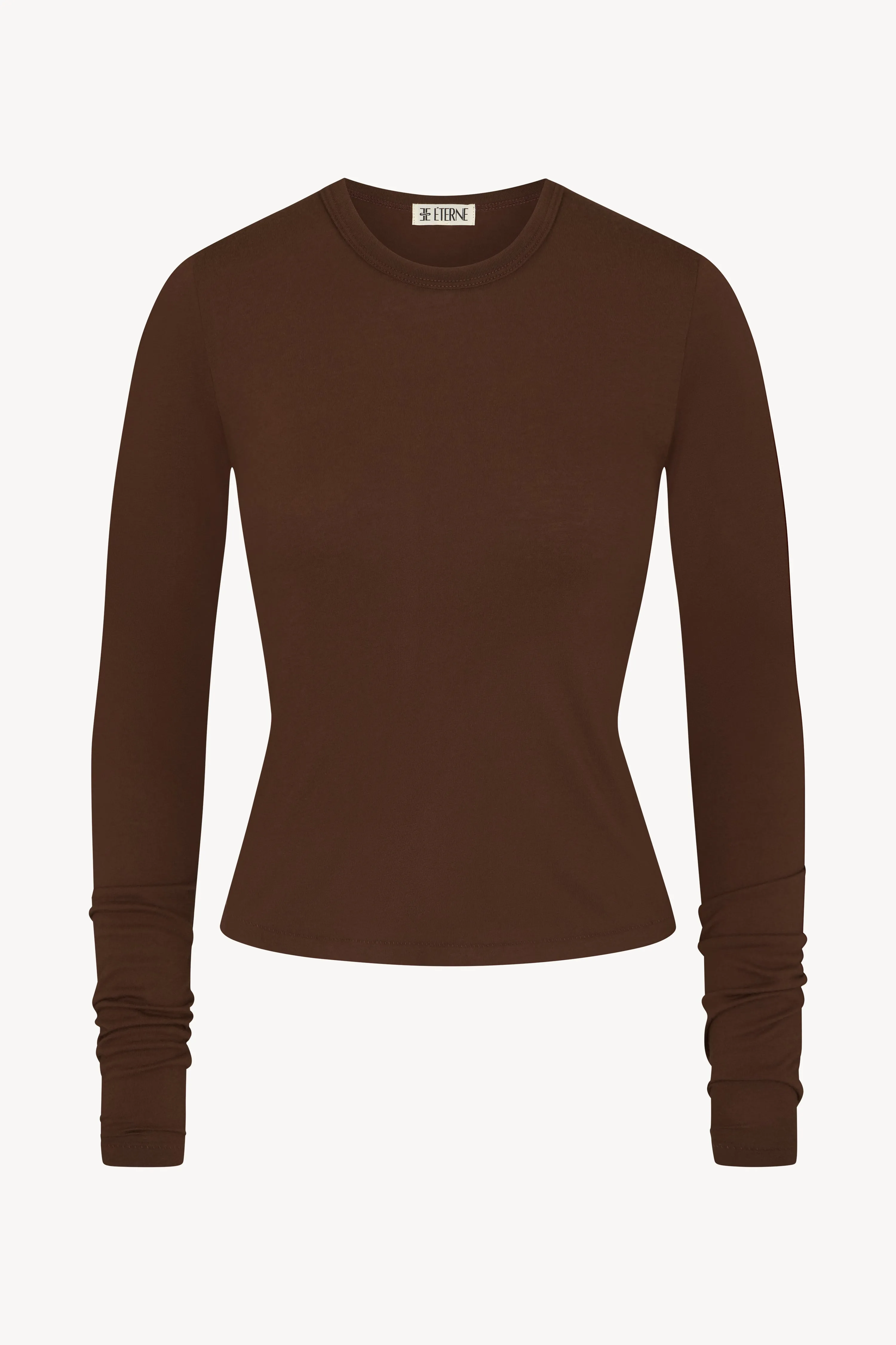 FITTED CREWNECK LONG SLEEVE T-SHIRT
