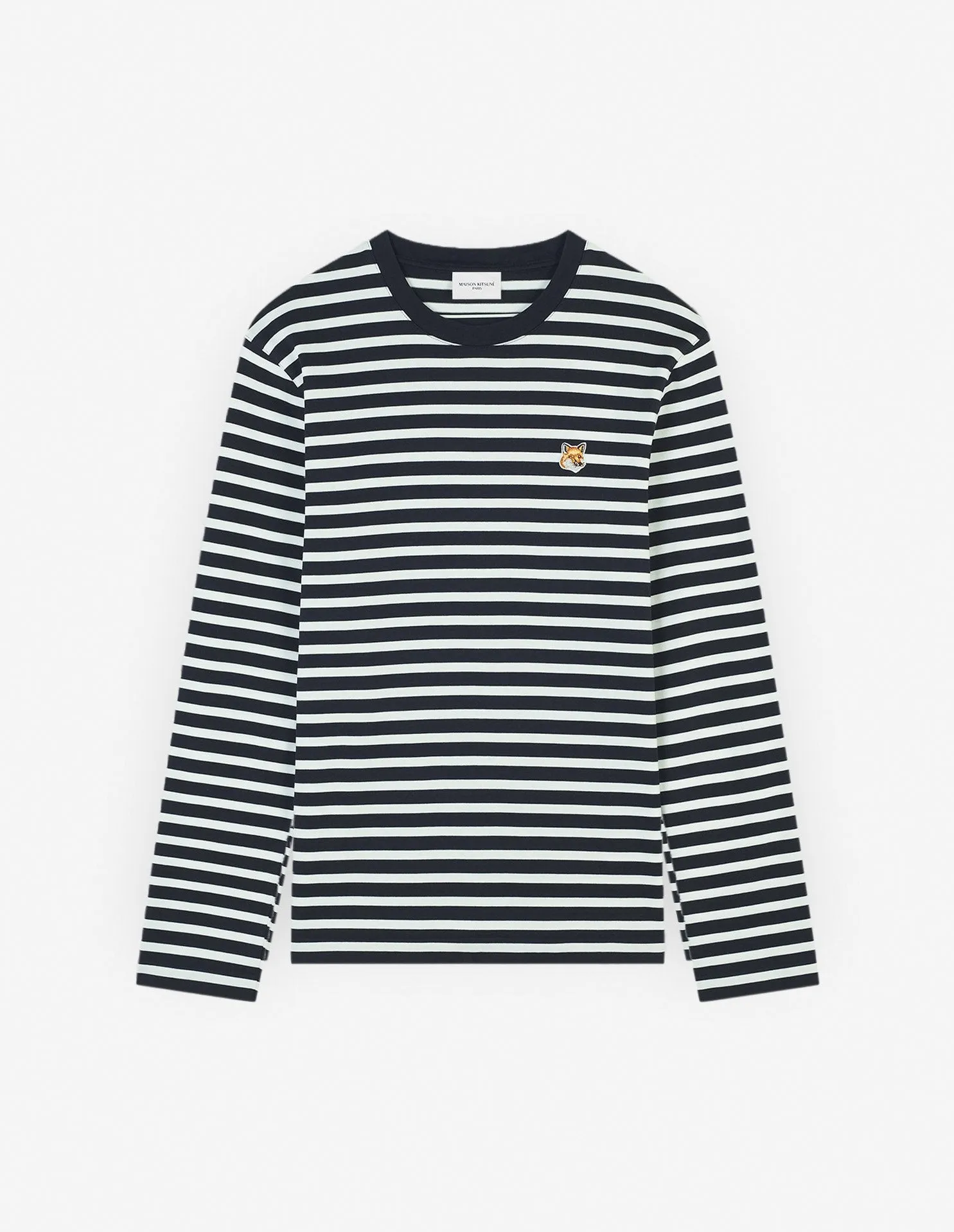 Fox Head Patch Regular Marin Tee Shirt Navy Stripes