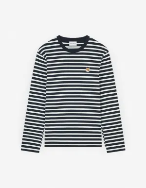 Fox Head Patch Regular Marin Tee Shirt Navy Stripes