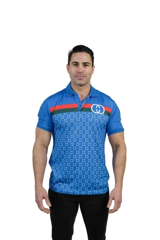 GGP-22 Men's Athletic-Fit Striped Polo Shirt