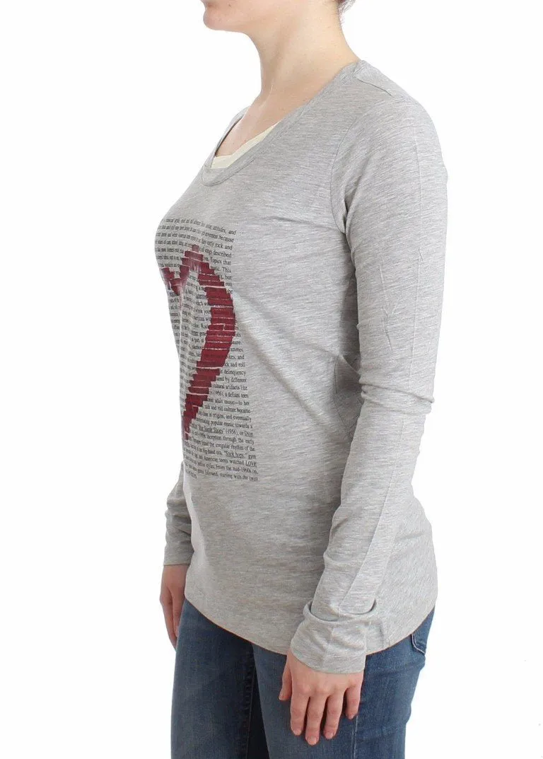 Gray longsleeved cotton top