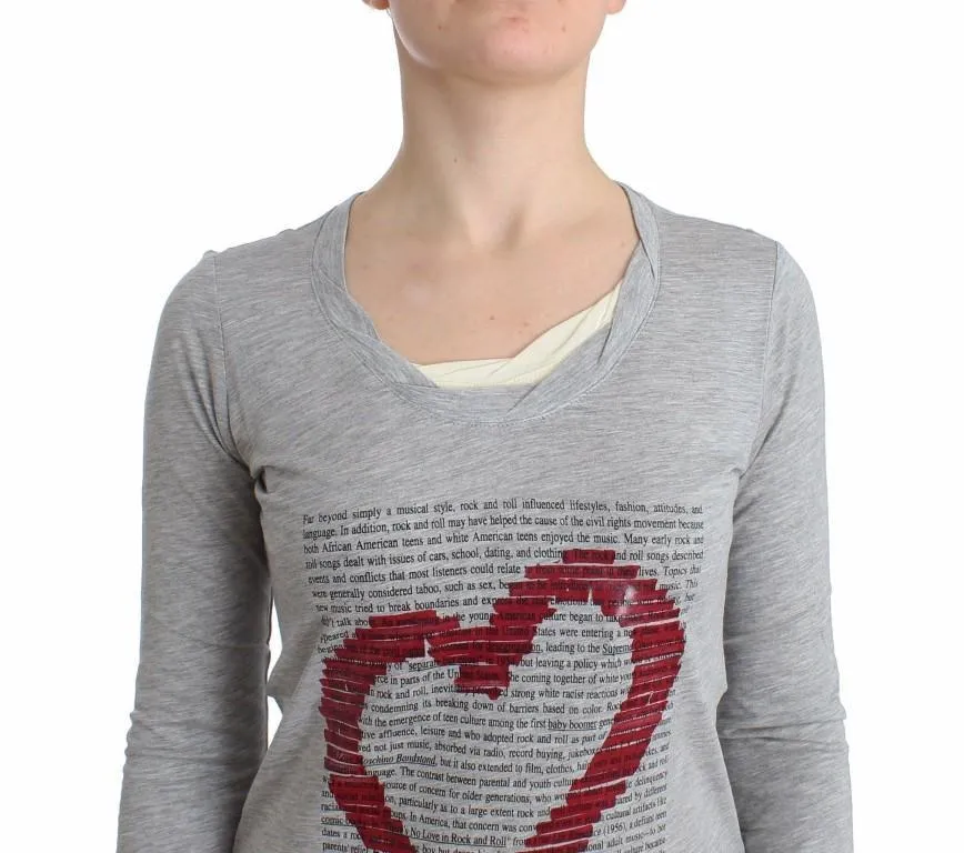 Gray longsleeved cotton top