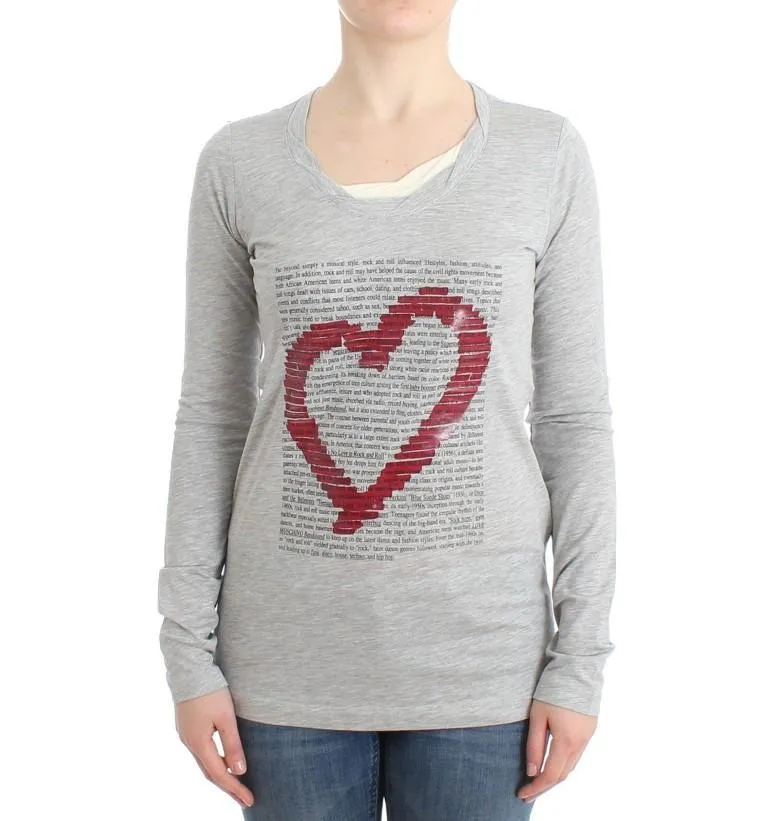 Gray longsleeved cotton top