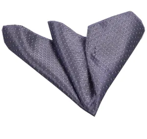 Grey with White Patterns Pocket Square for Men - Premium Silk Handkerchiefs for Suits